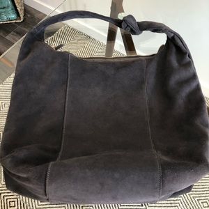 Gray suede hobo bag “Moda Luxe”